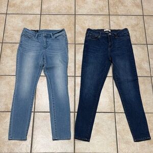 A/X Armani Exchange Women's Light and Dark Blue Skinny 👖 jeans size 30 Gap 2pc